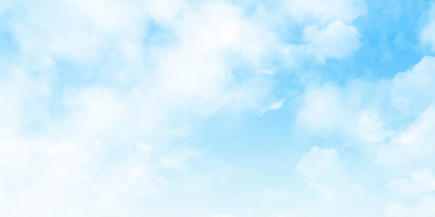 Cloudy blue sky abstract background, blue sky background. The vast blue sky and clouds sky - obrazy, fototapety, plakaty
