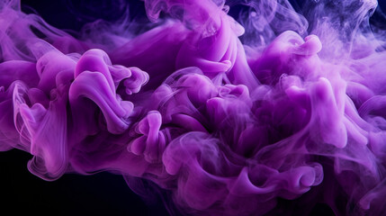 Fototapeta premium purple smoke as it intertwines with the air, Generative AI