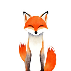 Obraz premium red fox isolated on white background png