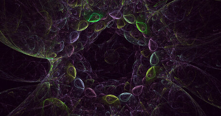 3D rendering abstract round hole light background