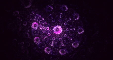 3D rendering abstract technology fractal background