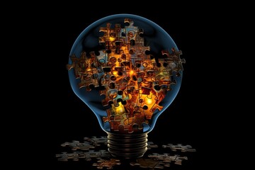 light bulb, brainstorming idea, concept and innovation
