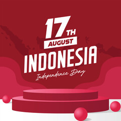 Vector Indonesia Independence Day Dirgahayu Kemerdekaan Template
