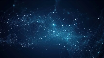 Obraz premium Abstract background. Network connection structure. Generate Ai.
