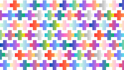 multi rainbow color seamless beautiful geometric shape illustration background for pride month transparent 