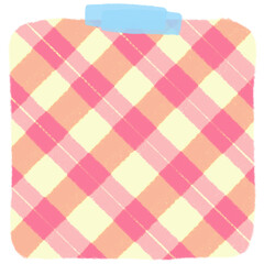 Post it noted in pastel colors and plaid pattern 