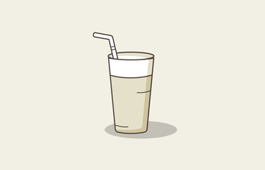 Cute vector illustration of hot and iced coffee to go cup