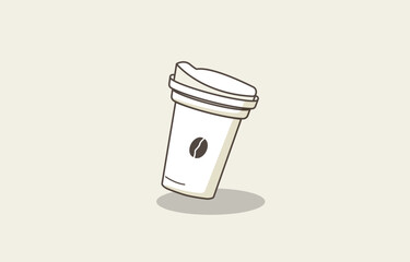 Cute vector illustration of hot and iced coffee to go cup