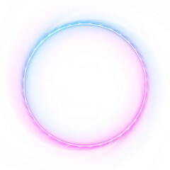 Gradient neon light circle cute colorful
