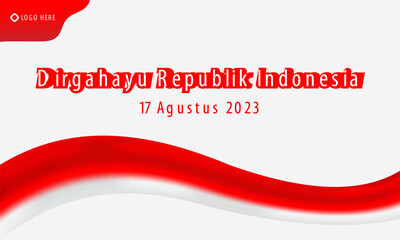 vector gradient indonesia independence day horizontal banner template
