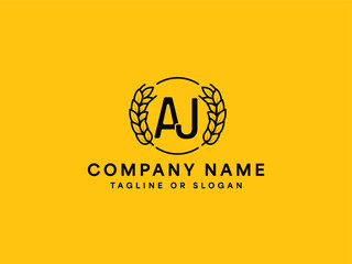 AJ Initial Logo Template Vector Illustration Editable File