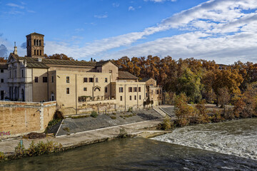 Les rives du Tibre à Rome