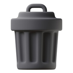 trash can 3d icon