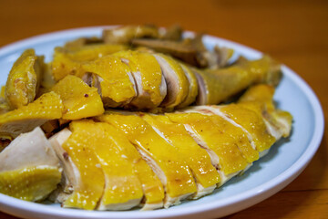 A delicious Cantonese poached chicken