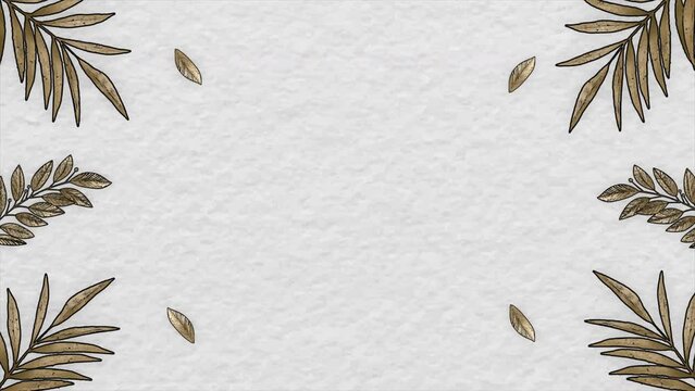 Backgrounds. Gilded Paper Plants with Stop Motion Effect. (It can also be used vertically.)