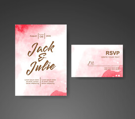 Save the date with watercolor background. Design for your invitation.