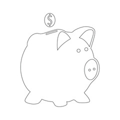 Piggy Bank Icon vector