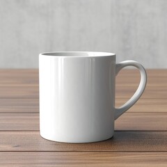 Fototapeta premium Blank white mug cup mockup Generative AI