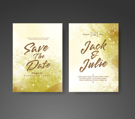 Save the date with watercolor background. Design for your invitation.