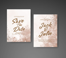 Save the date with watercolor background. Design for your invitation.