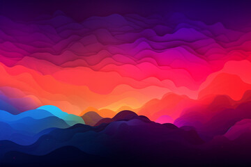 Obraz na płótnie Canvas Colorful purple and orange blocked shapes gradient background 