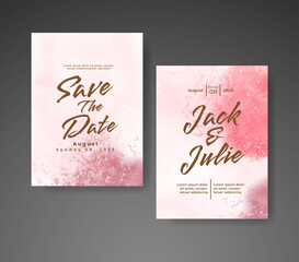 Save the date with watercolor background. Design for your invitation.