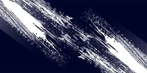 Foto op Aluminium Dots halftone white and blue color pattern gradient grunge texture background. Dots pop art comics sport style vector illustration © Muhammad Muhdi