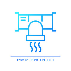 Air duct system gradient linear vector icon. Hvac system. House ventilation. Temperature control. Air conditioning. Thin line color symbol. Modern style pictogram. Vector isolated outline drawing