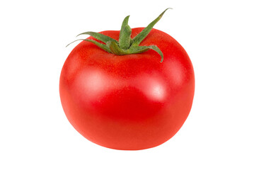 Ripe tomato isolated on transparent background.