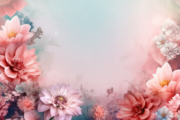 A flower background, copy space,Generative AI