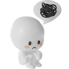 Mental illness 3d Illustration