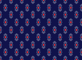 Abstractethnic geometric pattern design for background or wallpaper,Ikat geometric folklore ornament. Tribal ethnic vector texture. Seamless striped pattern in Aztec style. Figure tribal embroidery	