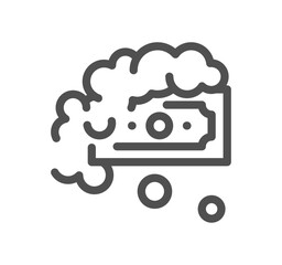 Financial crime related icon outline and linear vector.