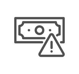 Financial crime related icon outline and linear vector.