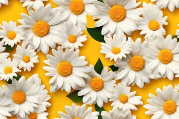 White daisy floral pattern