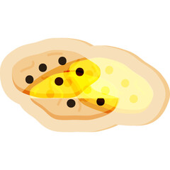 Collection of lovely baby bakery food doodle icon