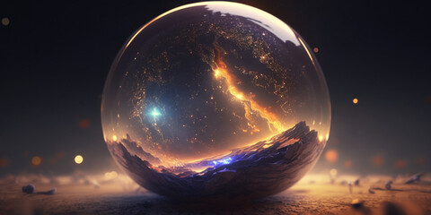 Abstract representation of a simulated universe - Generative AI