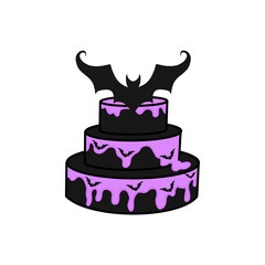 Bat Halloween Cake