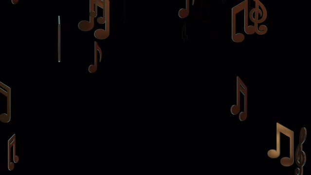 Visualizing Music: How Musical Notes Animation Brings Sound to Life,  Musical Notes Loop Animation with Transparent Background