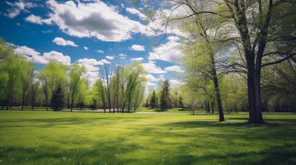 Fototapeta premium Blur park garden tree in nature background