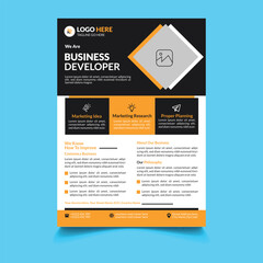 Creative corporate business brochure template. Corporate business flyer template.