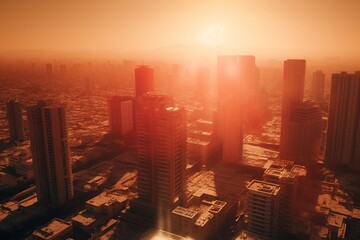 Hot weather, summer, intense heat. Bright sun, heat waves, global warming. Burning sun, dangerous heat, high temperature. Problem of modern time period. Future thinking.