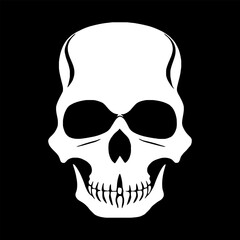 skull bones skeleton logo simple black  tattoo