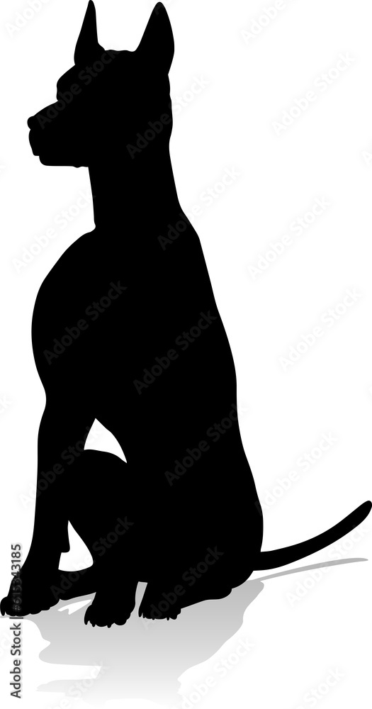 Wall mural Dog Silhouette Pet Animal