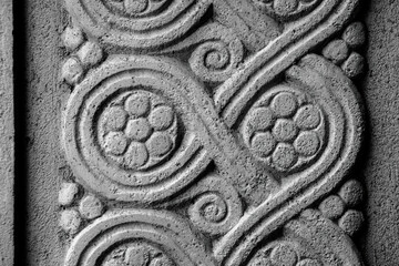 Floral ornament on secession building in Budapest,Hungary.