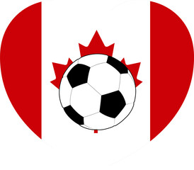 Canada Canadian Flag Soccer Football Heart