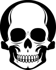 skull bones skeleton logo simple black  tattoo