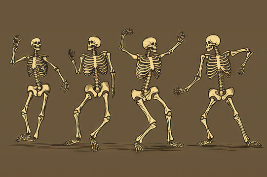 Dancing Skeletons created with Generative AI technology