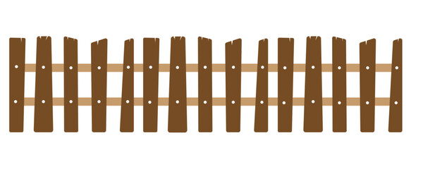 Wooden fence illustration.