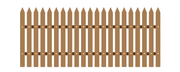 Wooden fence illustration.
